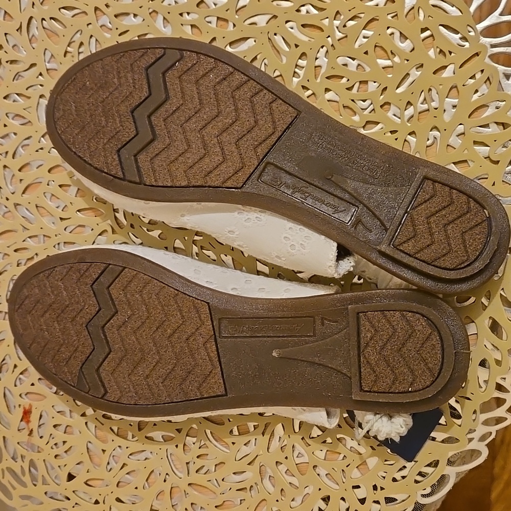 NWT American Eagle white eyelet slingbacks Sz 7 ⭐ - Picture 4 of 4